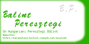 balint peresztegi business card