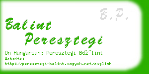 balint peresztegi business card